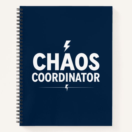 Chaos Koordinator Navy Notizbuch - Bürogeschenk (Vorderseite)
