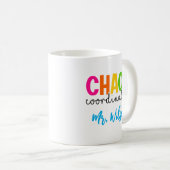 Chaos-Koordinator-Notizbuch – Lustiger Lehrerzitat Kaffeetasse (VorderseiteRechts)