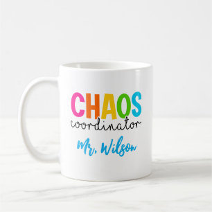 Chaos-Koordinator-Notizbuch – Lustiger Lehrerzitat Kaffeetasse