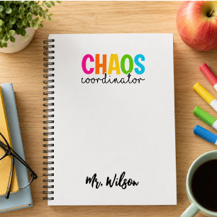 Chaos-Koordinator-Notizbuch – Lustiger Lehrerzitat Notizblock