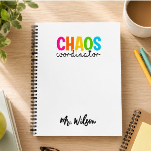 Chaos-Koordinator-Notizbuch – Lustiger Lehrerzitat Notizblock