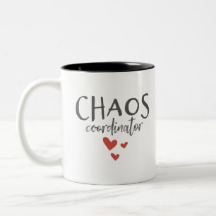 Chaos-Koordinator Parenting lustig Zweifarbige Tasse