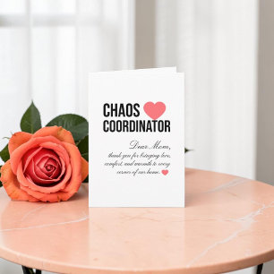 Chaos-Koordinator Personalisiertes Einzigartiges G Dankeskarte