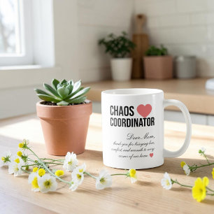 Chaos-Koordinator Personalisiertes Einzigartiges G Kaffeetasse