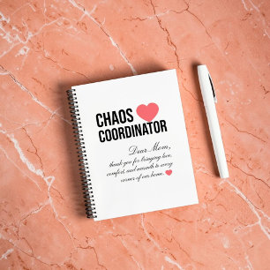 Chaos-Koordinator Personalisiertes Einzigartiges G Notizblock