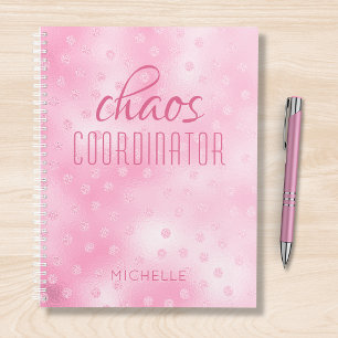 Chaos Koordinator Pink Girly Glitzer Personalisier Planer