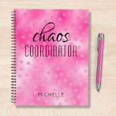 Chaos Koordinator Pink Girly Glitzer Personalisier Planer
