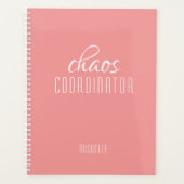 Chaos-Koordinator Pink-Personalisierter Name Planer (Vorderseite)