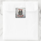 Chaos-Koordinator Quadratischer Aufkleber (Tasche)