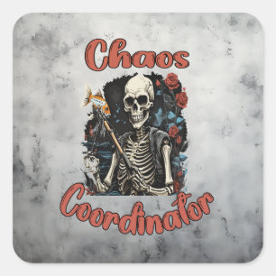 Chaos-Koordinator Quadratischer Aufkleber