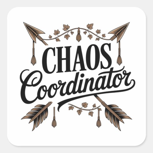 Chaos Koordinator Quadratischer Aufkleber (Vorderseite)