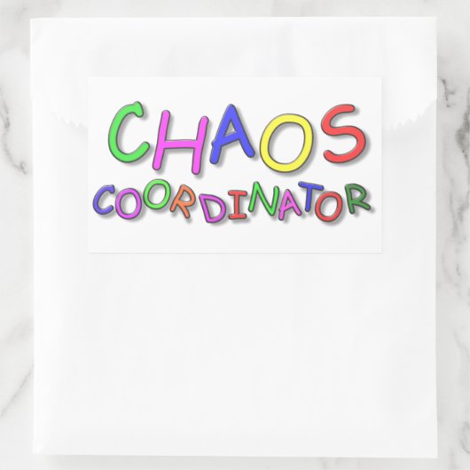 Chaos-Koordinator Rechteckiger Aufkleber (Tasche)