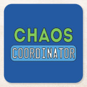 Chaos-Koordinator Rechteckiger Pappuntersetzer (Vorderseite)