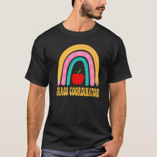 Chaos-Koordinator Regenbogenstift Zurück zur Schul T-Shirt