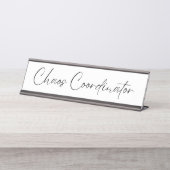 Chaos-Koordinator Schreibtischnamensplakette (Vorderseite )