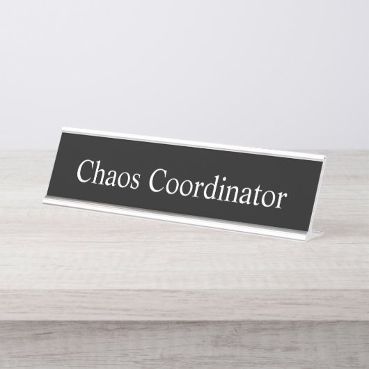 Chaos-Koordinator Schreibtischnamensplakette (Vorderseite )