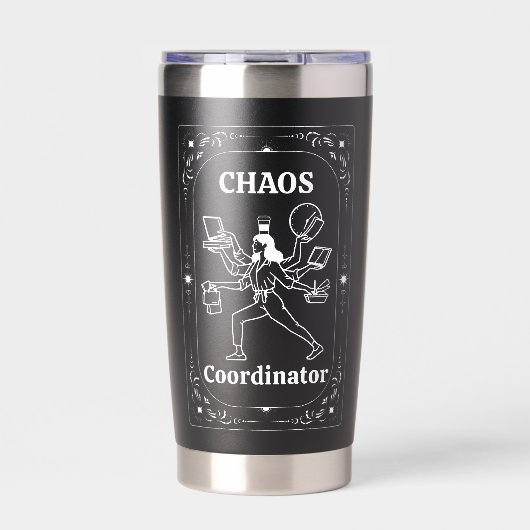 Chaos-Koordinator Tarot-Freundin Mutter Schwester Thermobecher (Vorderseite)