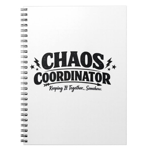 Chaos-Koordinator-Typografie-Design Notizblock (Vorderseite)