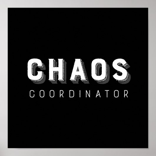 Chaos-Koordinator Typografie Poster (Vorne)