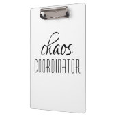 Chaos-Koordinator Typografischer Text Klemmbrett (Links)