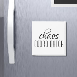 Chaos-Koordinator Typografischer Text Magnet