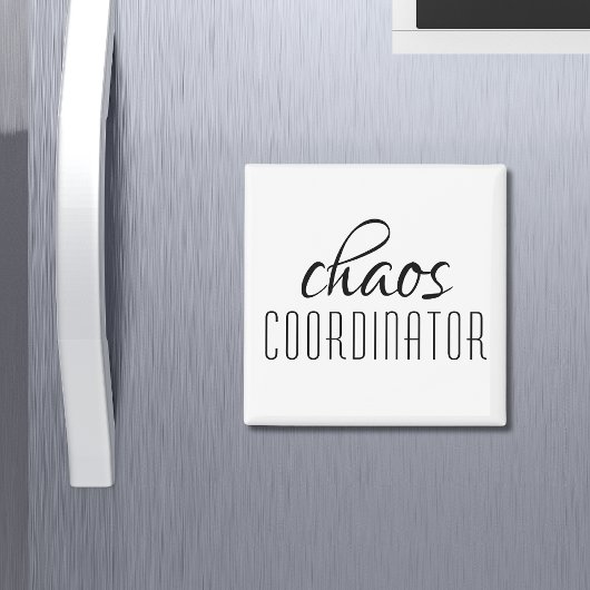 Chaos-Koordinator Typografischer Text Magnet