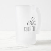 Chaos-Koordinator Typografischer Text Mattglas Bierglas (VorderseiteRechts)