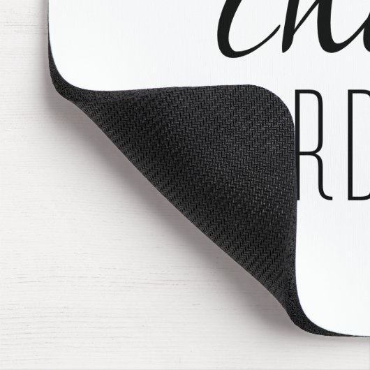 Chaos-Koordinator Typografischer Text Mousepad (Ecke)