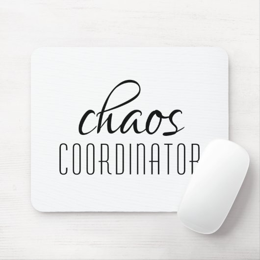 Chaos-Koordinator Typografischer Text Mousepad (Mit Mouse)