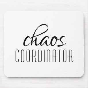 Chaos-Koordinator Typografischer Text Mousepad