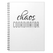 Chaos-Koordinator Typografischer Text Notizblock (Vorderseite)