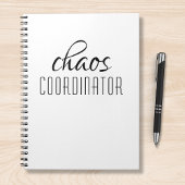 Chaos-Koordinator Typografischer Text Notizblock