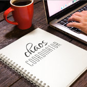 Chaos-Koordinator Typografischer Text Notizblock