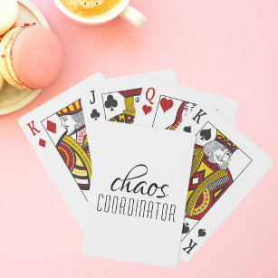 Chaos-Koordinator Typografischer Text Spielkarten