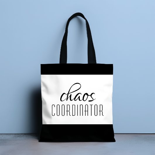 Chaos-Koordinator Typografischer Text Tasche