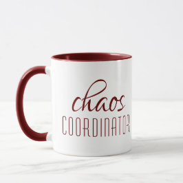 Chaos-Koordinator Typografischer Text Tasse
