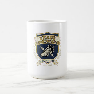 Chaos-Koordinator Vintage Sport Megaphon Abzeichen Kaffeetasse