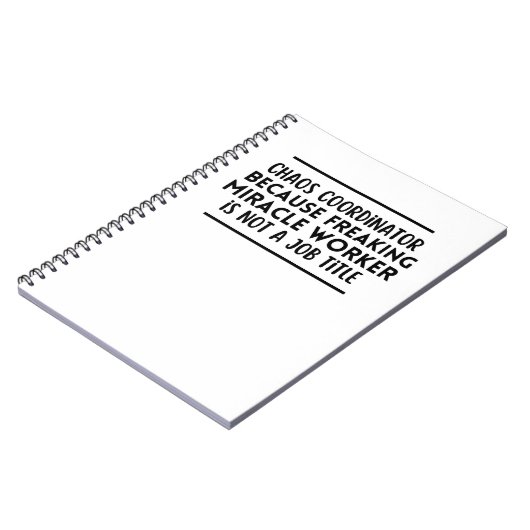 Chaos-Koordinator, weil Wunder-ArbeiterIn Notizblock (Linke Seite)