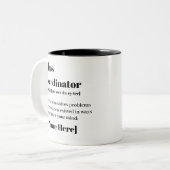 Chaos-Koordinator Zweifarbige Tasse (Vorderseite Links)