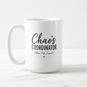 Chaos Koordinatorin Lustiges Mama Leben Typografie Kaffeetasse