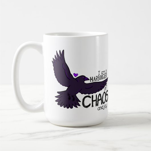 Chaos-Krähe Kaffeetasse (Links)