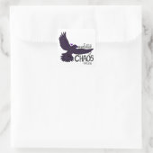 Chaos-Krähe Quadratischer Aufkleber (Tasche)