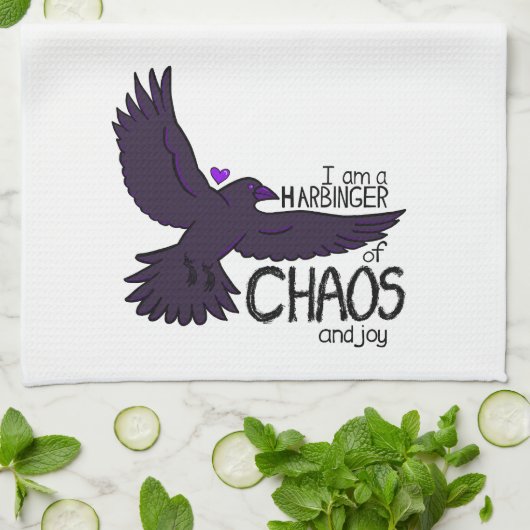 Chaos-Krähen-Teppich Geschirrtuch (Gefaltet)
