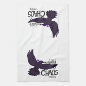 Chaos-Krähen-Teppich Geschirrtuch (Vertikal)
