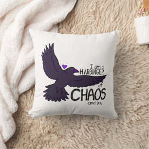 Chaos-Krähen-Teppich Kissen