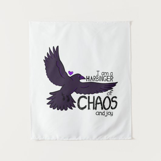 Chaos-Krähen-Teppich Wandteppich (Vorderseite)