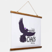 Chaos-Krähen-Teppich Wandteppich Mit Holzrahmen (Gewinkelt)