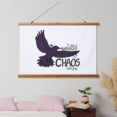Chaos-Krähen-Teppich Wandteppich Mit Holzrahmen (Schlafzimmer)