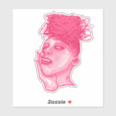 Chaos Lady in Pink Aufkleber (Blatt)