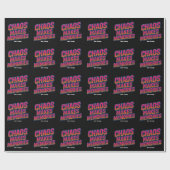 Chaos macht Erinnerungen Retro Synthwave Design lu Geschenkpapier (Flach)